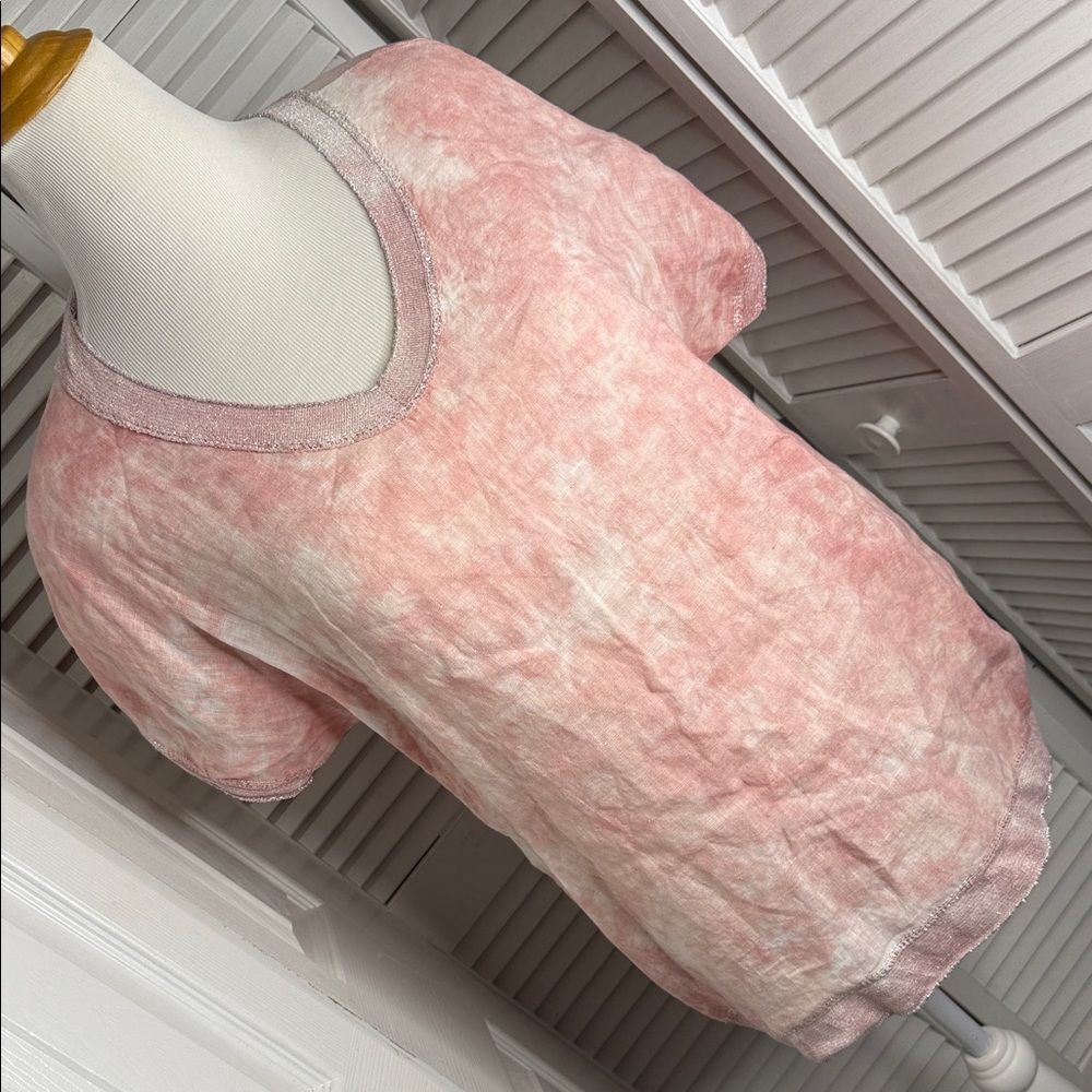 Tempo Paris Blush Tie-Dye Top made in Italy